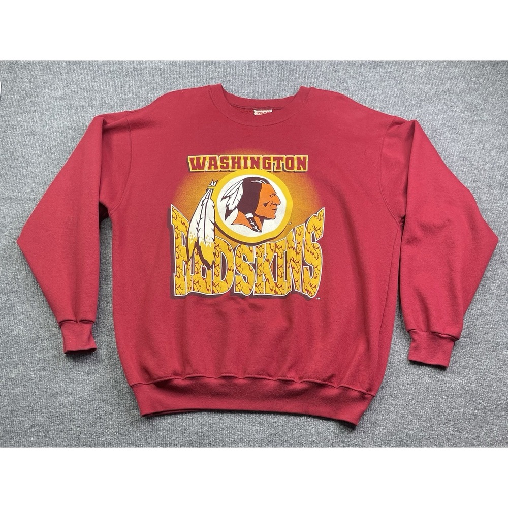 Team Rated Sweatshirt Mens XL‎ Burgundy Washington Redskins Vintage Graphic USA